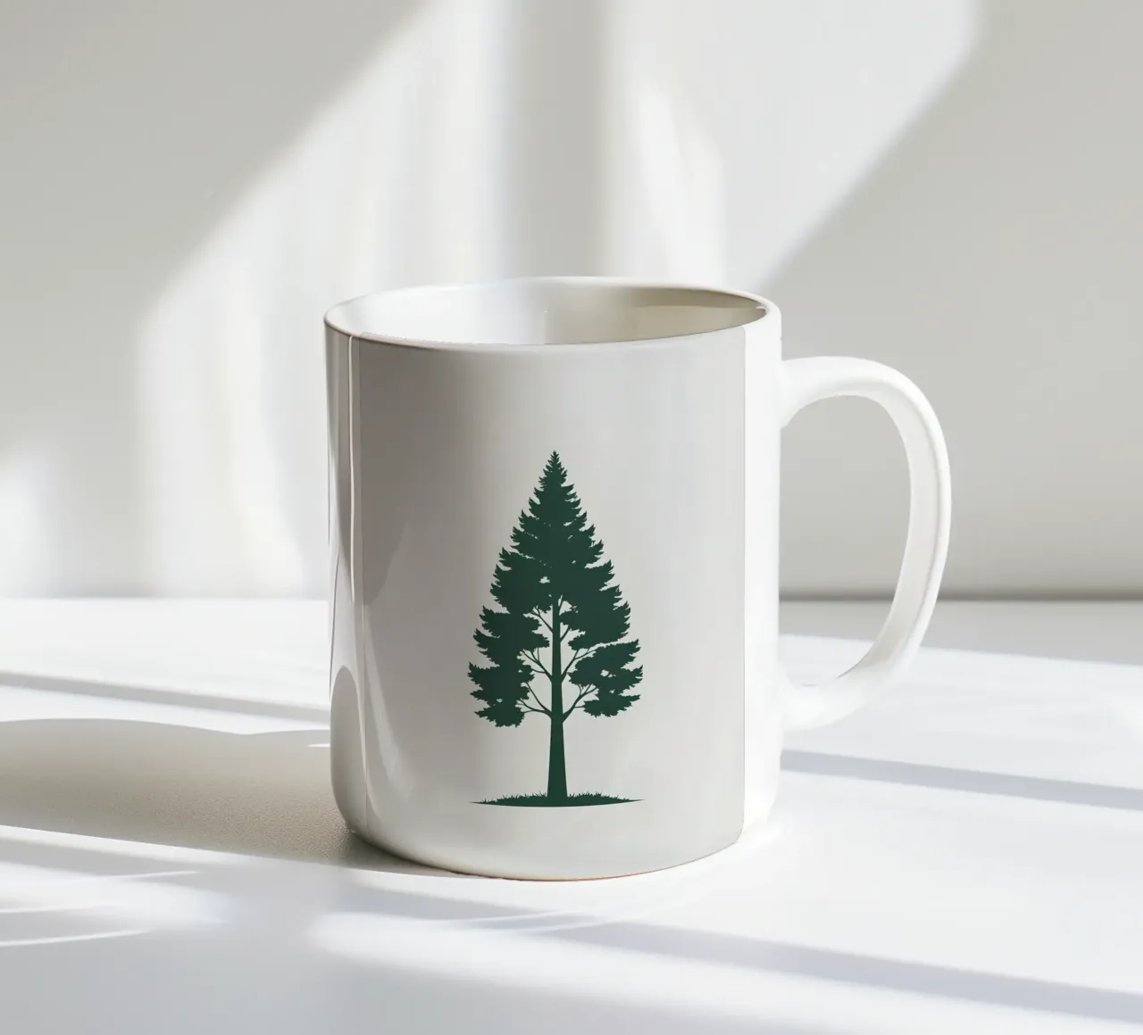 Silhouette di un singolo albero tazza in ceramica da Botanical Gallery
