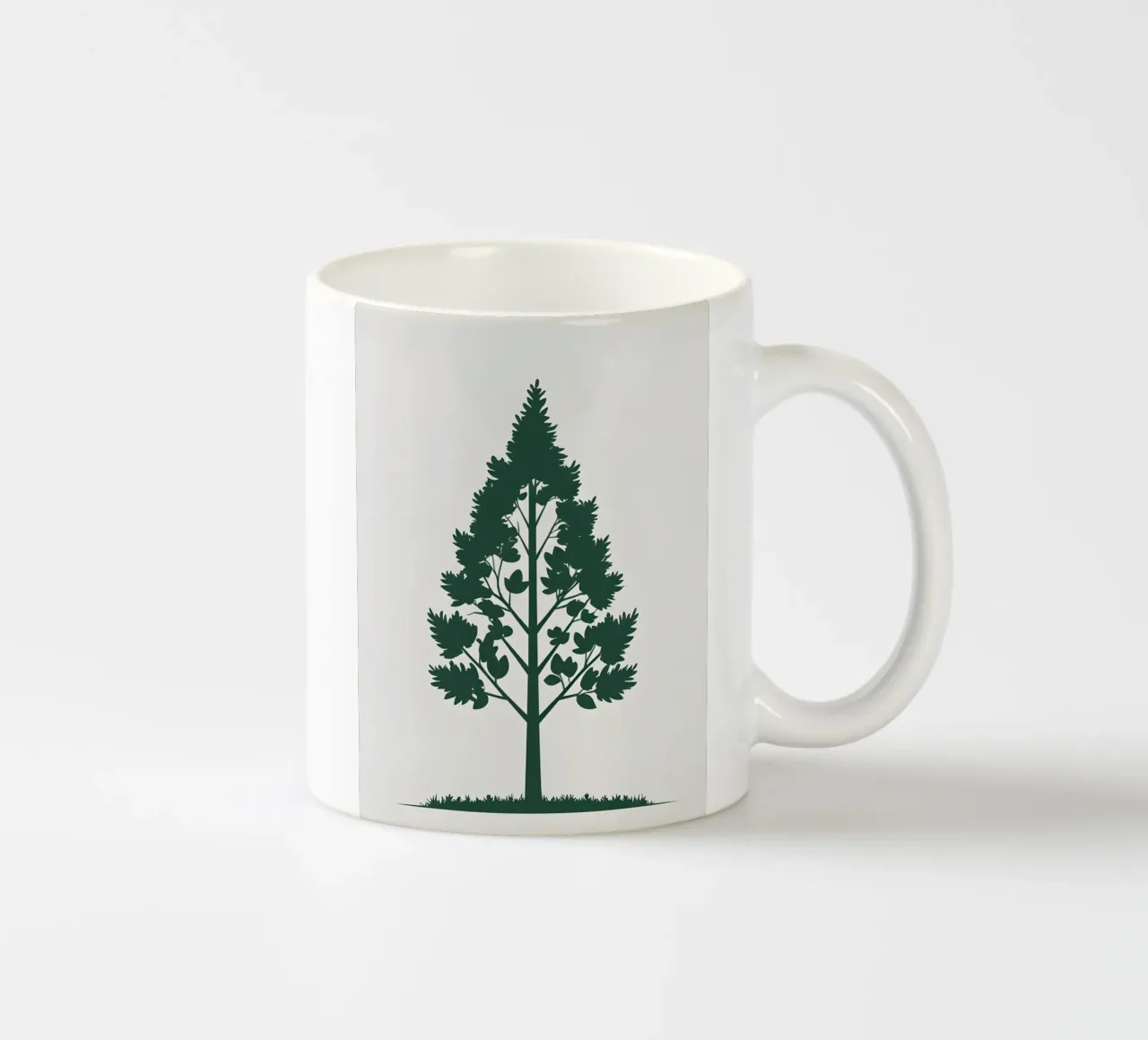 Silhouette di un singolo albero tazza in ceramica da Botanical Gallery