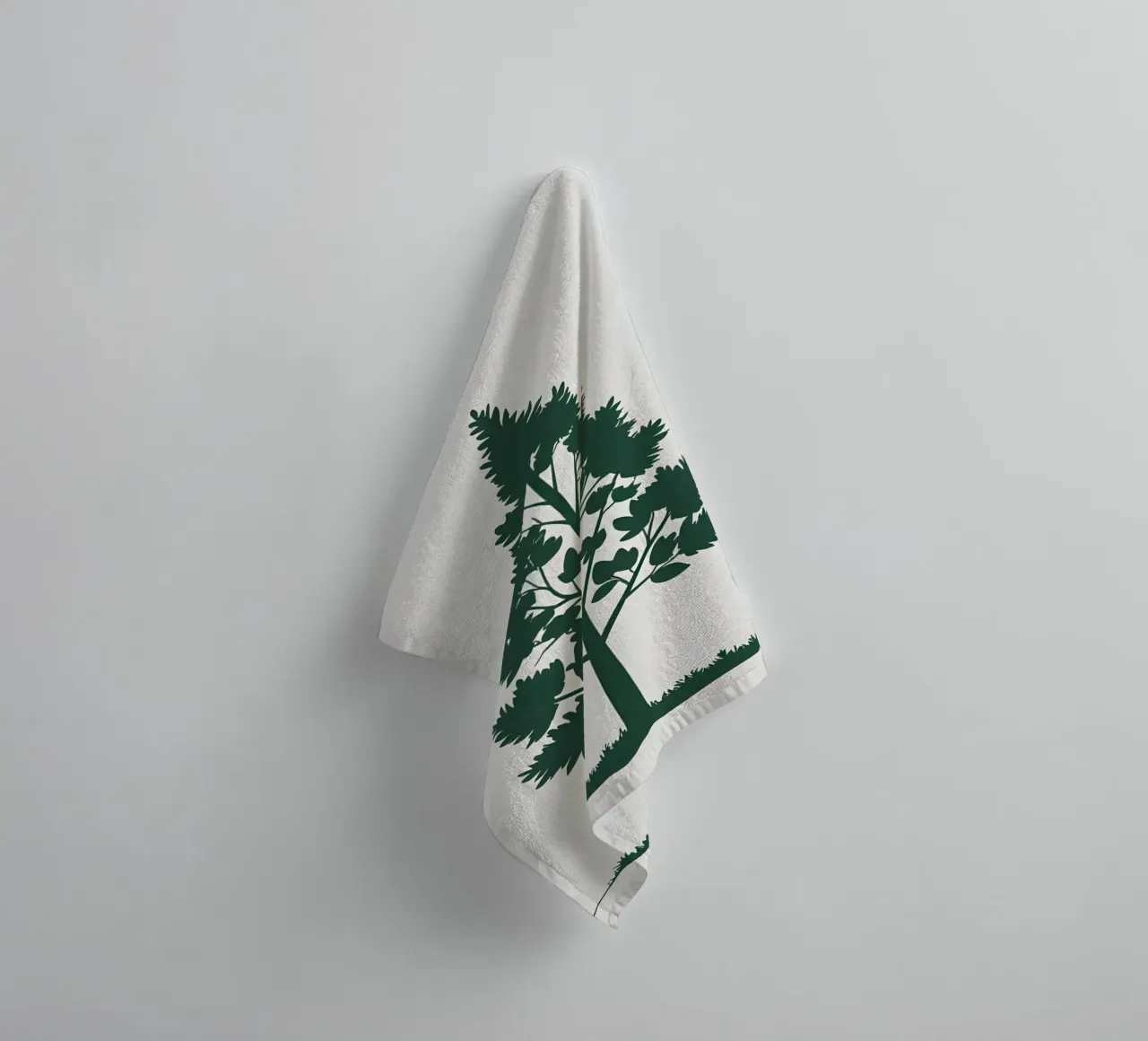 Silhouette di un singolo albero asciugamano da bagno da Botanical Gallery