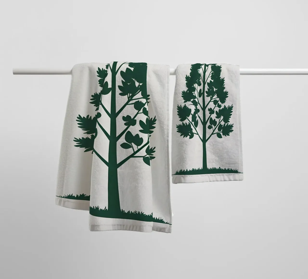 Silhouette di un singolo albero asciugamano da bagno da Botanical Gallery