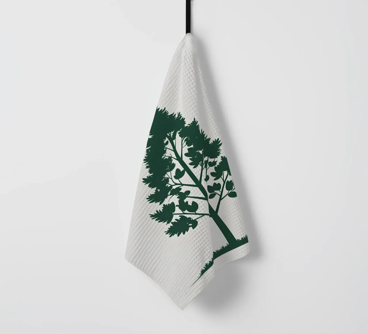 Silhouette d'un seul arbre torchon de Botanical Gallery