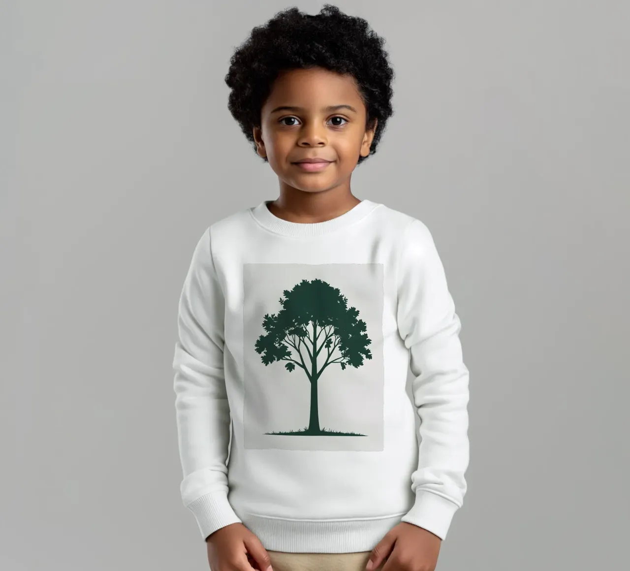 Silhouette di un singolo albero felpa bambino da Botanical Gallery
