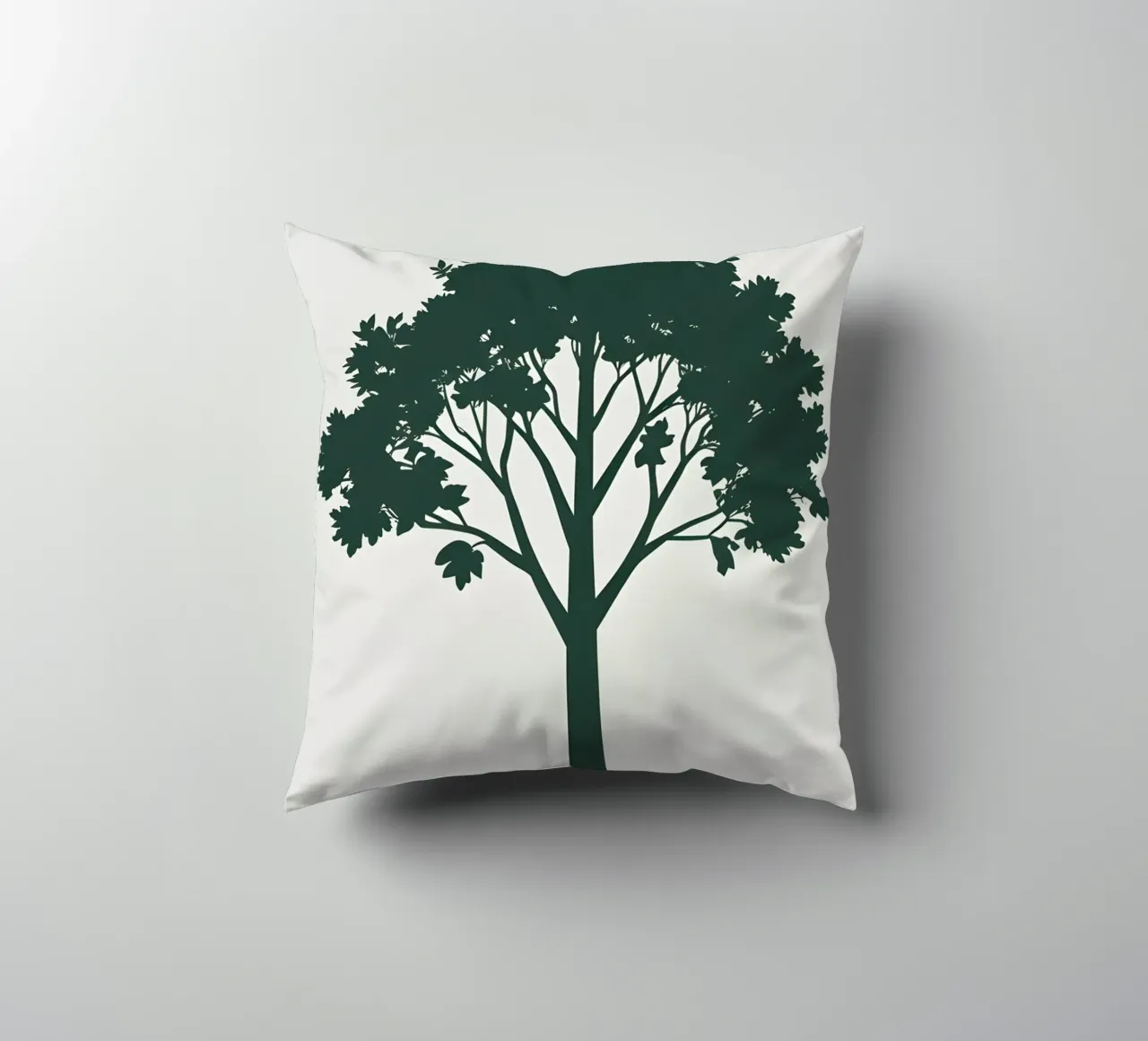 Silhouette di un singolo albero cuscino da Botanical Gallery