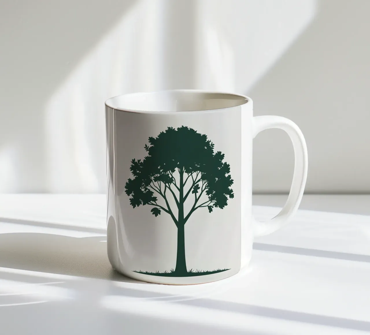 Silhouette di un singolo albero tazza in ceramica da Botanical Gallery
