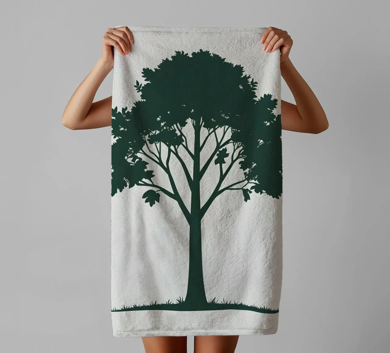 Silhouette di un singolo albero asciugamano da bagno da Botanical Gallery