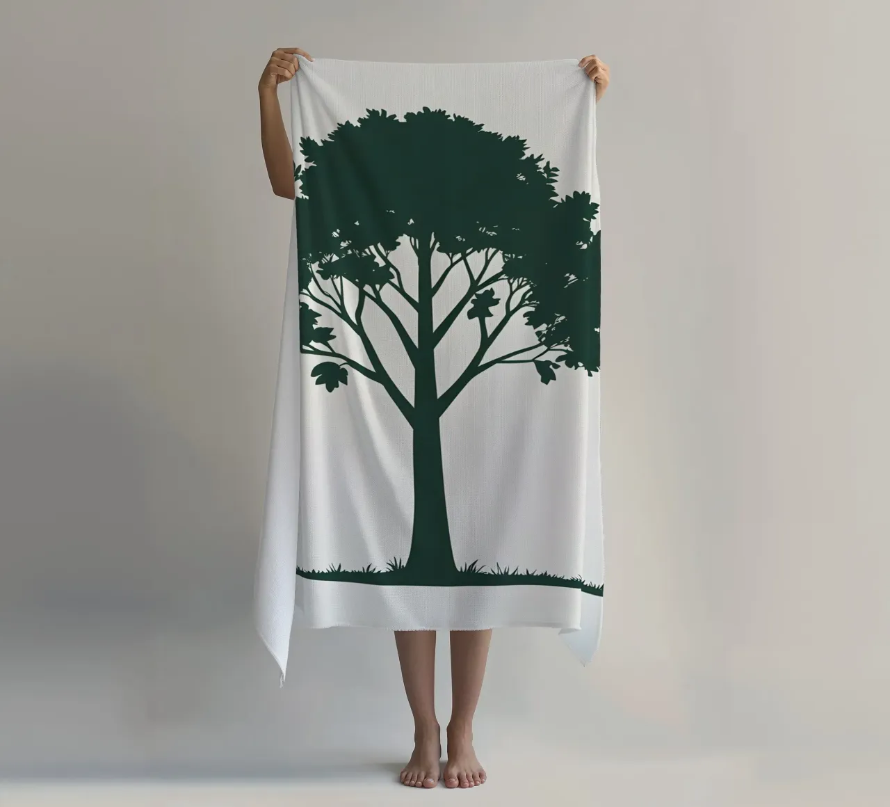 Silhouette di un singolo albero telo mare da Botanical Gallery