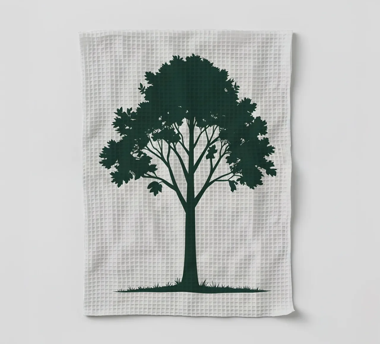 Silhouette d'un seul arbre torchon de Botanical Gallery