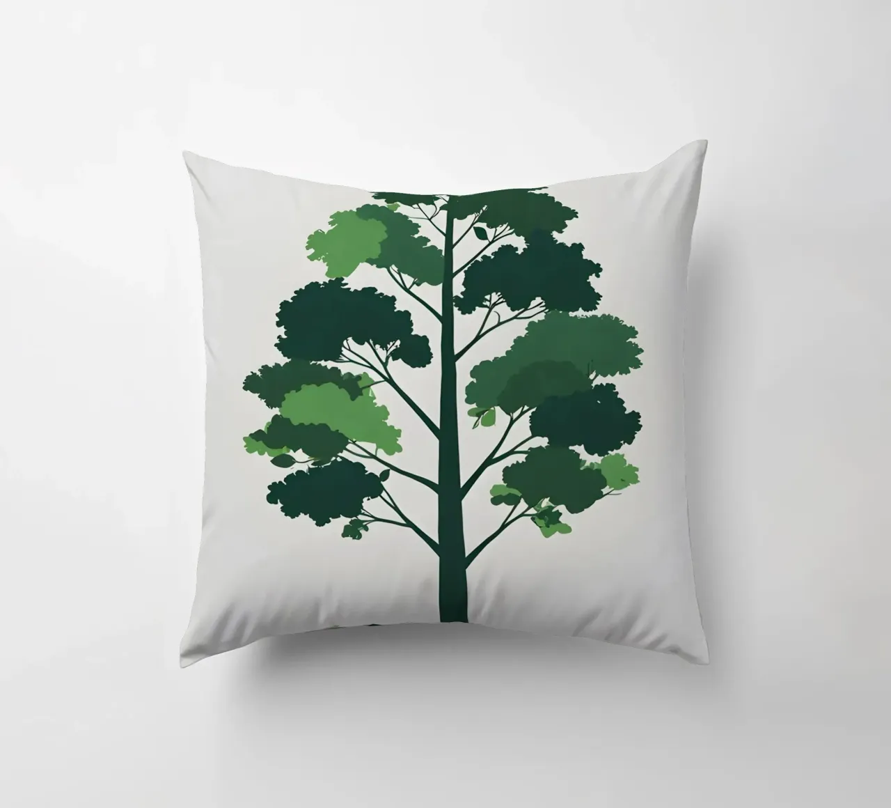 Silhouette di un singolo albero cuscino da Botanical Gallery