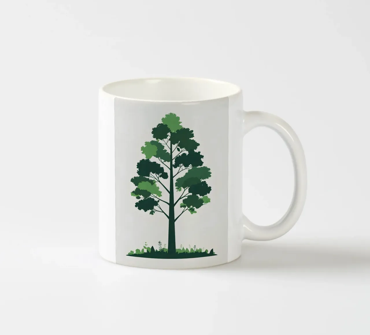 Silhouette di un singolo albero tazza in ceramica da Botanical Gallery