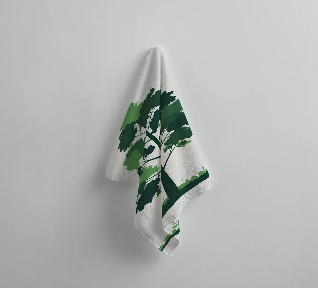Silhouette di un singolo albero asciugamano da bagno da Botanical Gallery