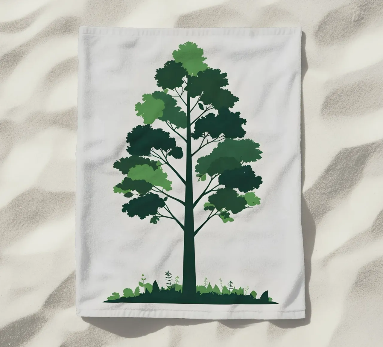 Silhouette di un singolo albero telo mare da Botanical Gallery
