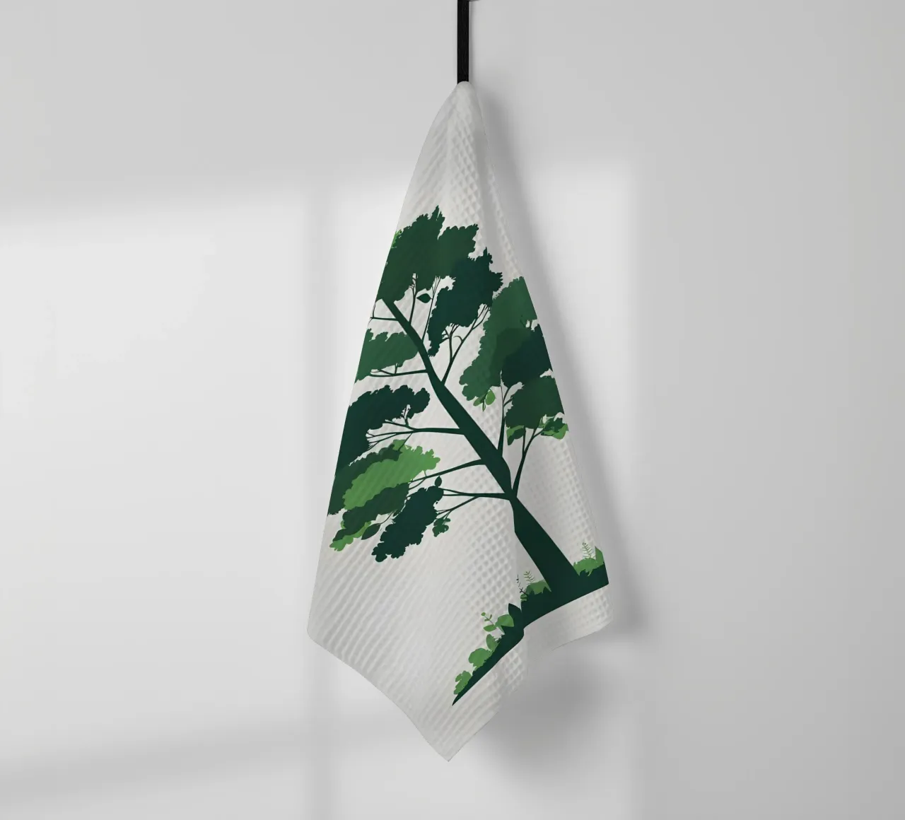 Silhouette d'un seul arbre torchon de Botanical Gallery