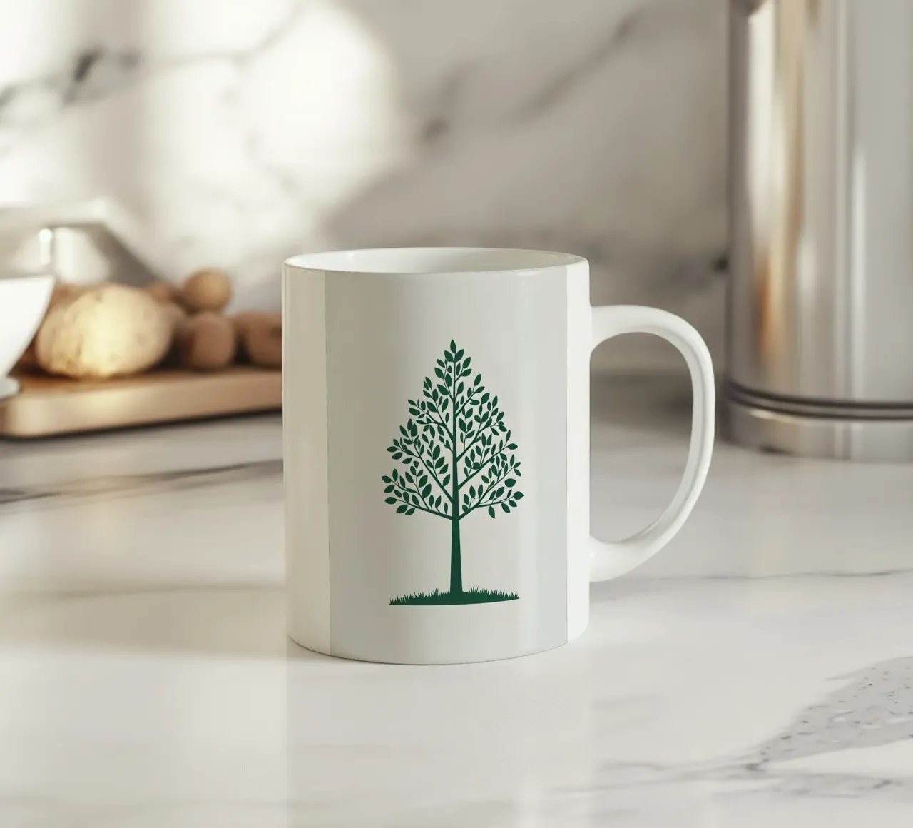 Sagoma di un singolo albero tazza in ceramica da Botanical Gallery