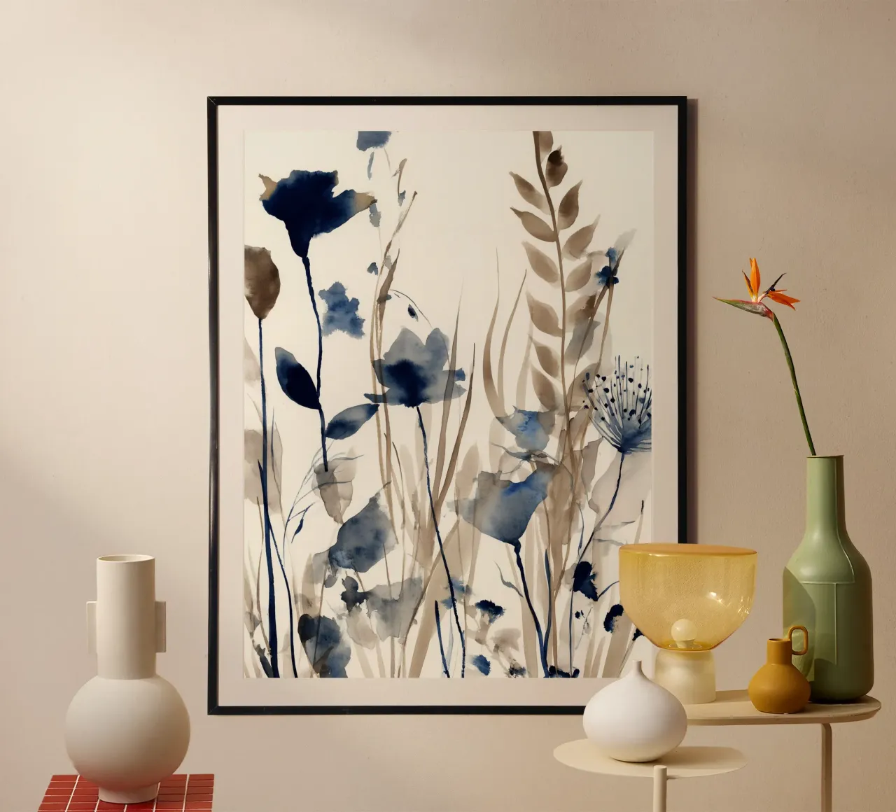 Sagome di campo poster con telaio in legno da Sophia Calder Studio