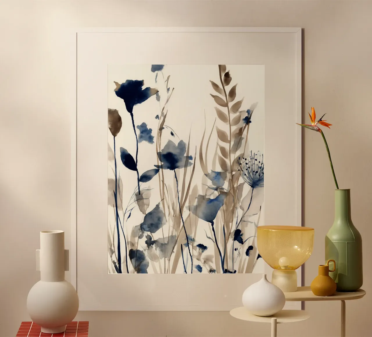Sagome di campo poster con telaio in legno da Sophia Calder Studio