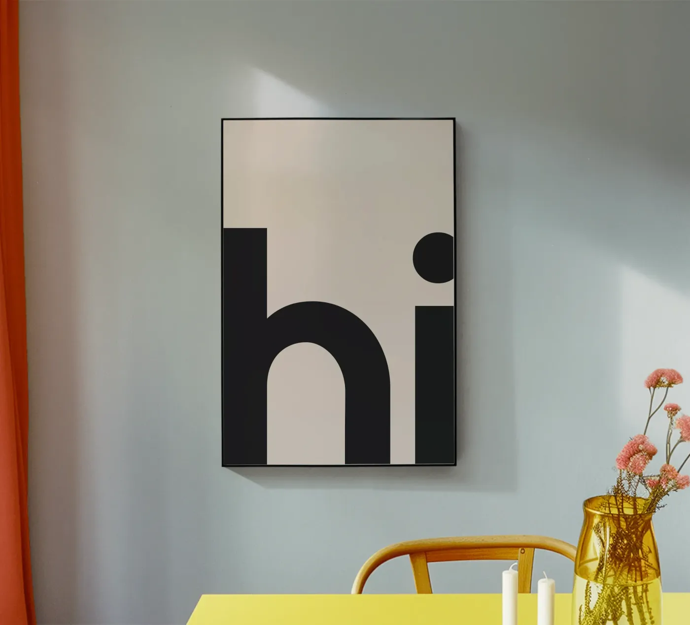 Hi Beige Acryl-Glas von Mottos by Sinan Saydik