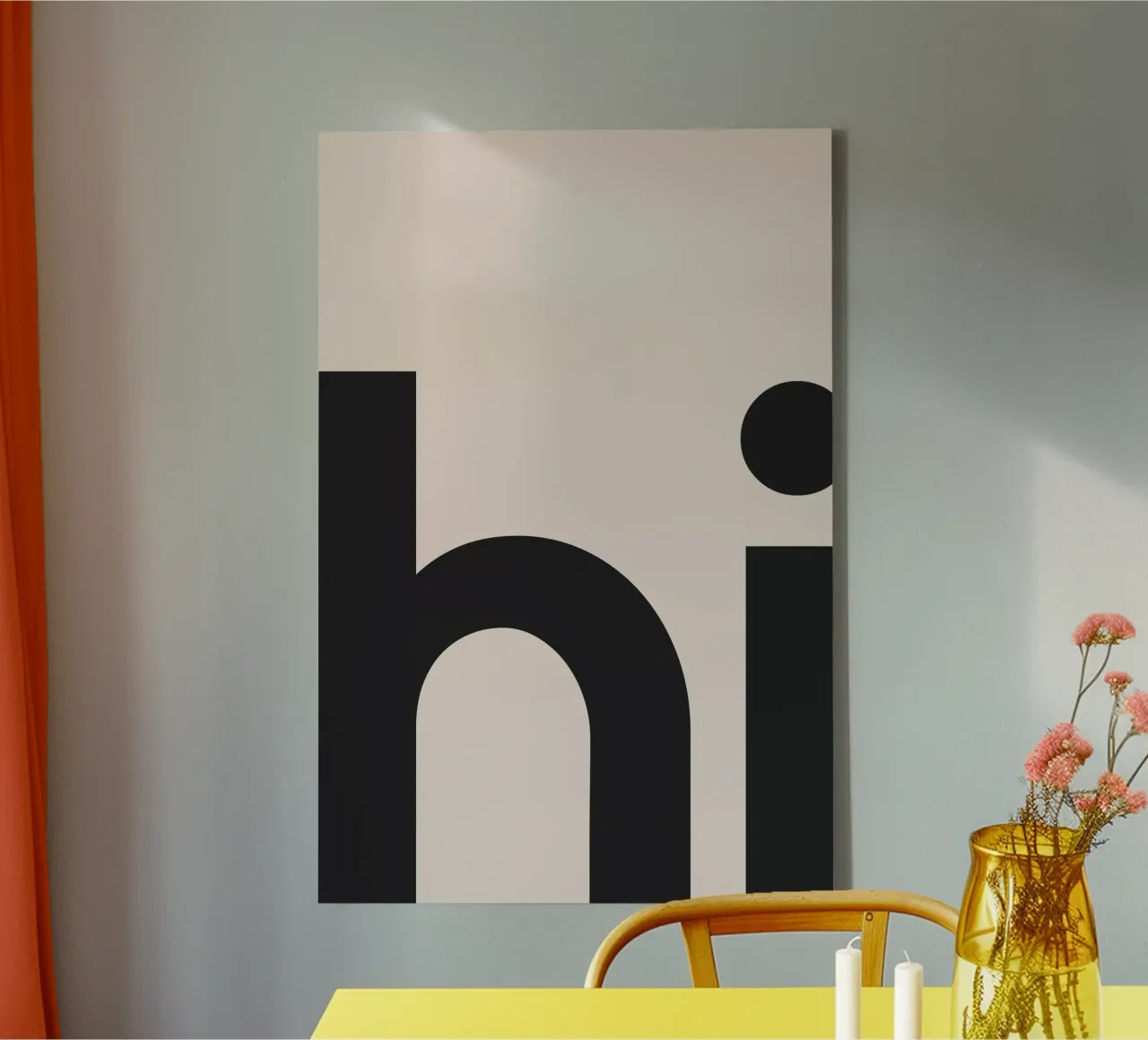 Hi Beige toile de Mottos by Sinan Saydik