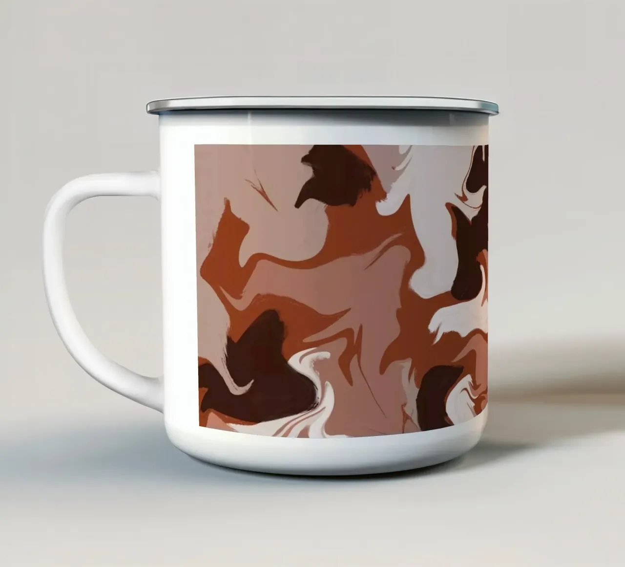 Pattern No 33 enamel mug by treechild