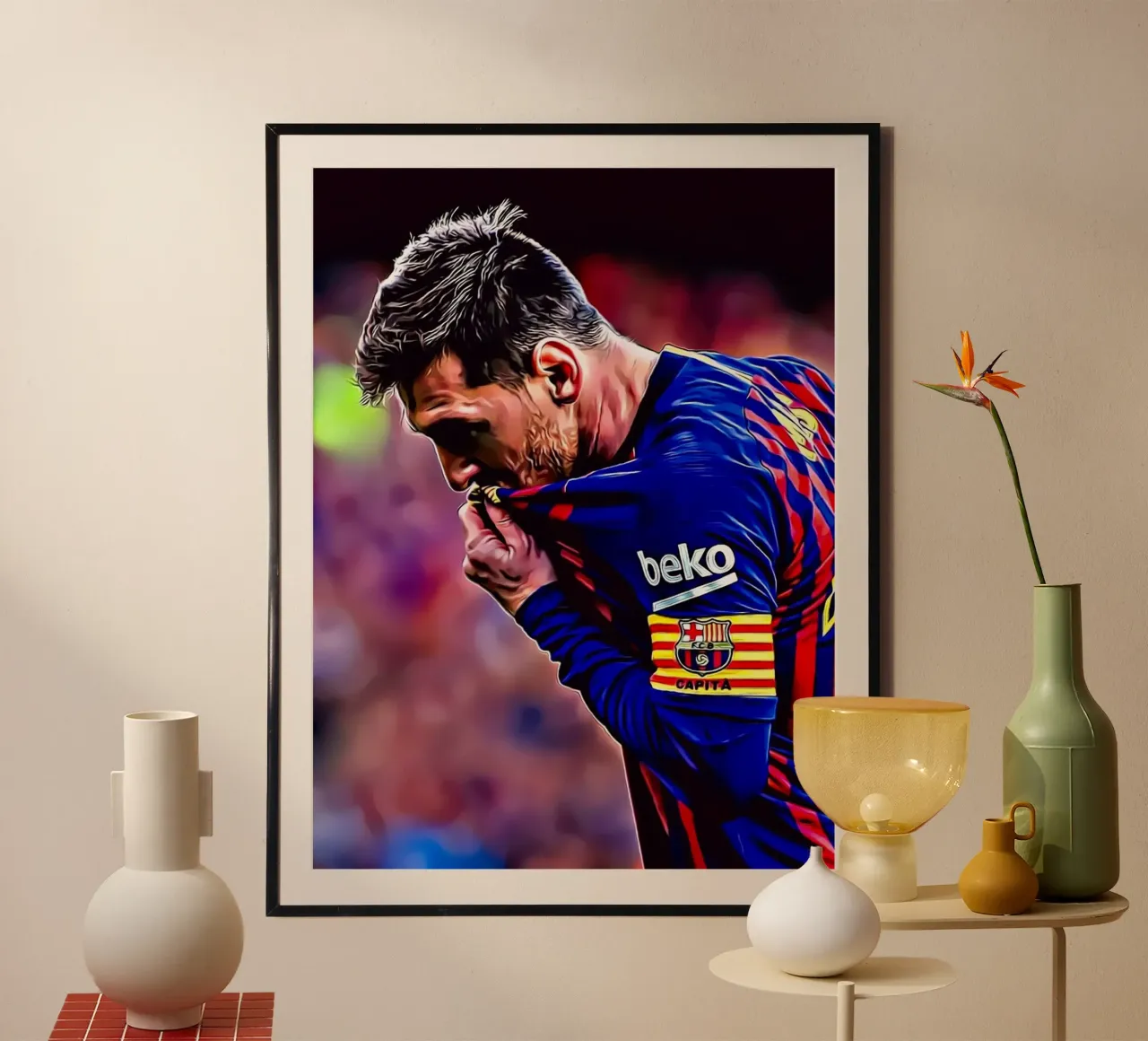 Lionel Messi , Poster fedeltà e passione del Barcellona poster da ArdanART