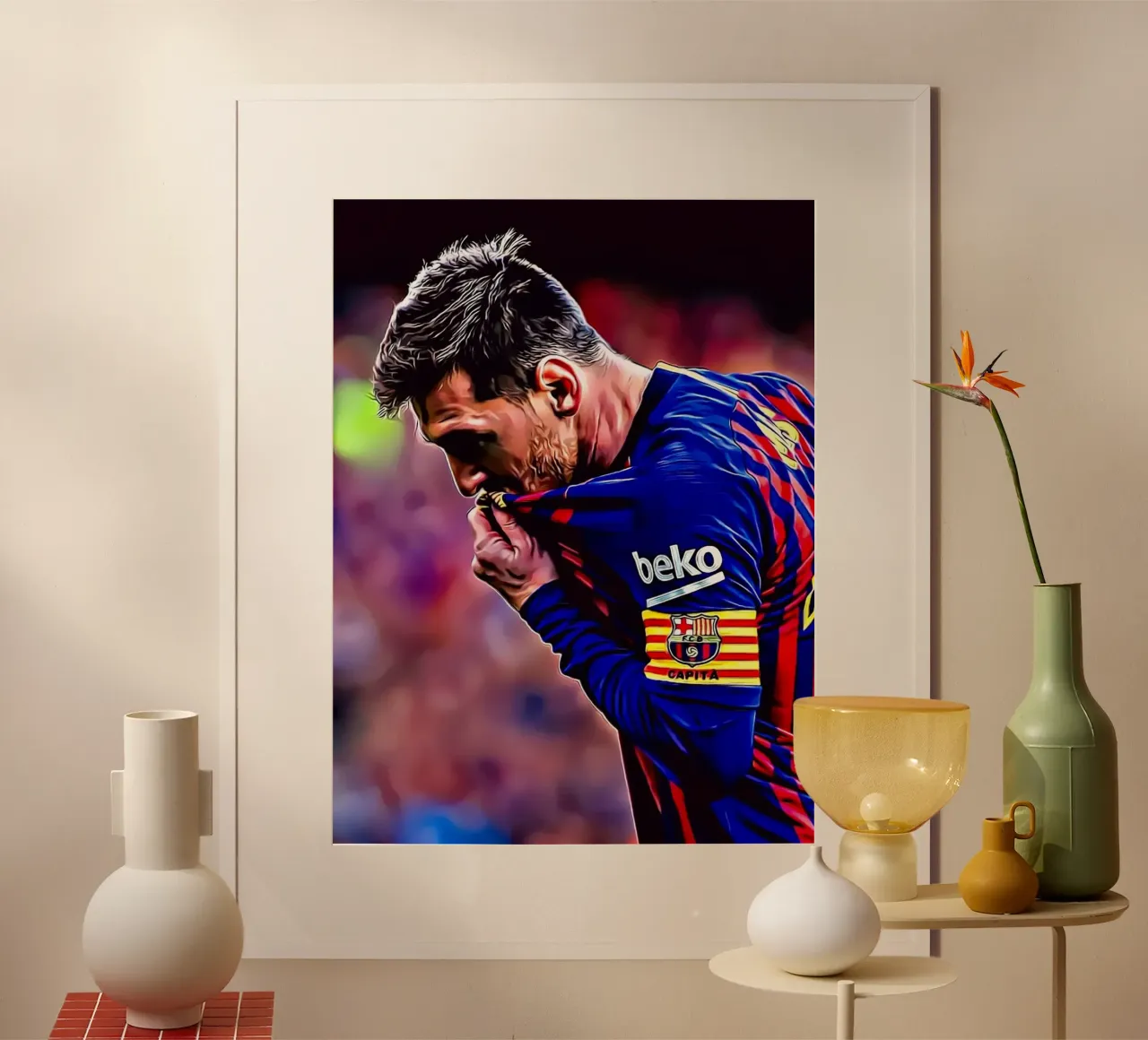 Lionel Messi , Poster fedeltà e passione del Barcellona poster da ArdanART
