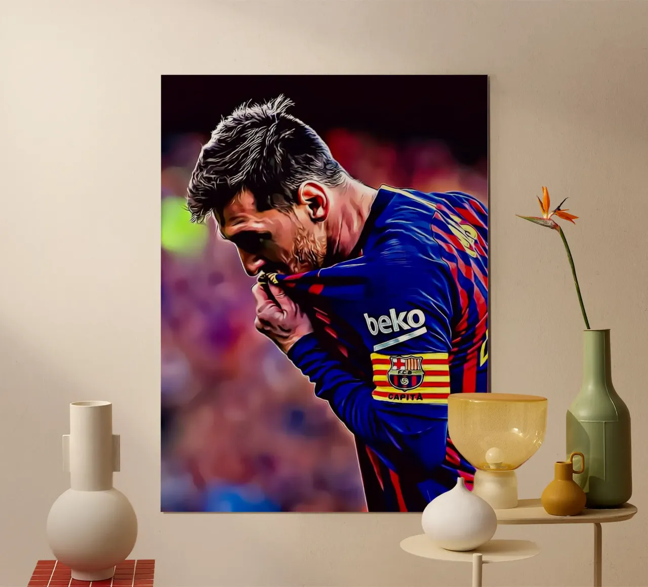 Lionel Messi , Poster fedeltà e passione del Barcellona poster da ArdanART