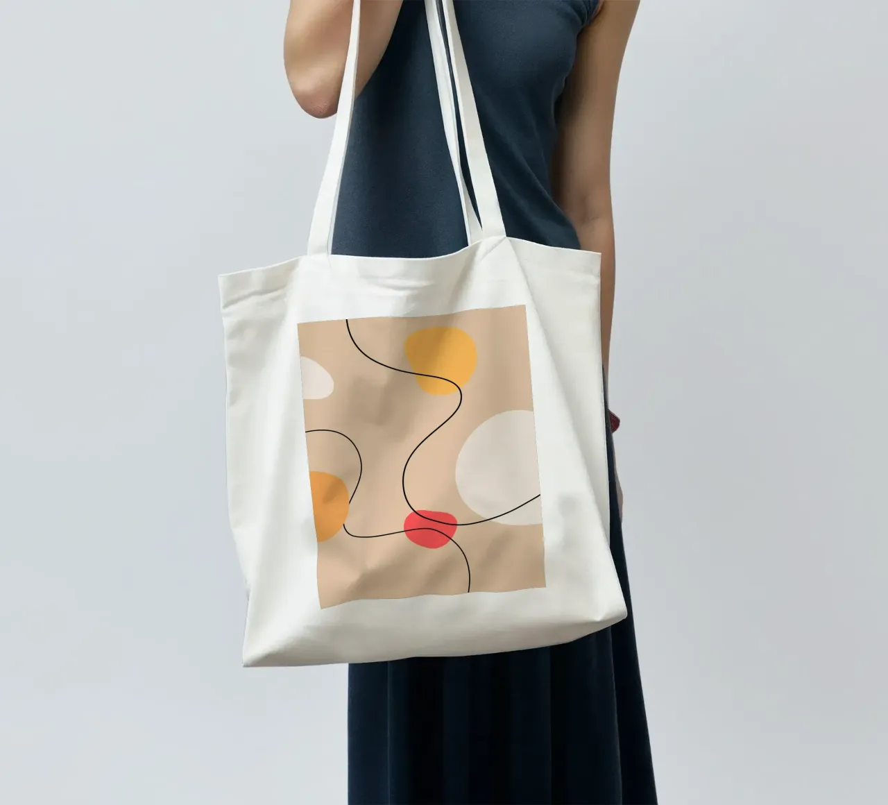 Abstract Art Poster | Modern Digital Print | Minimalist borsa in juta da PrintCessStudio