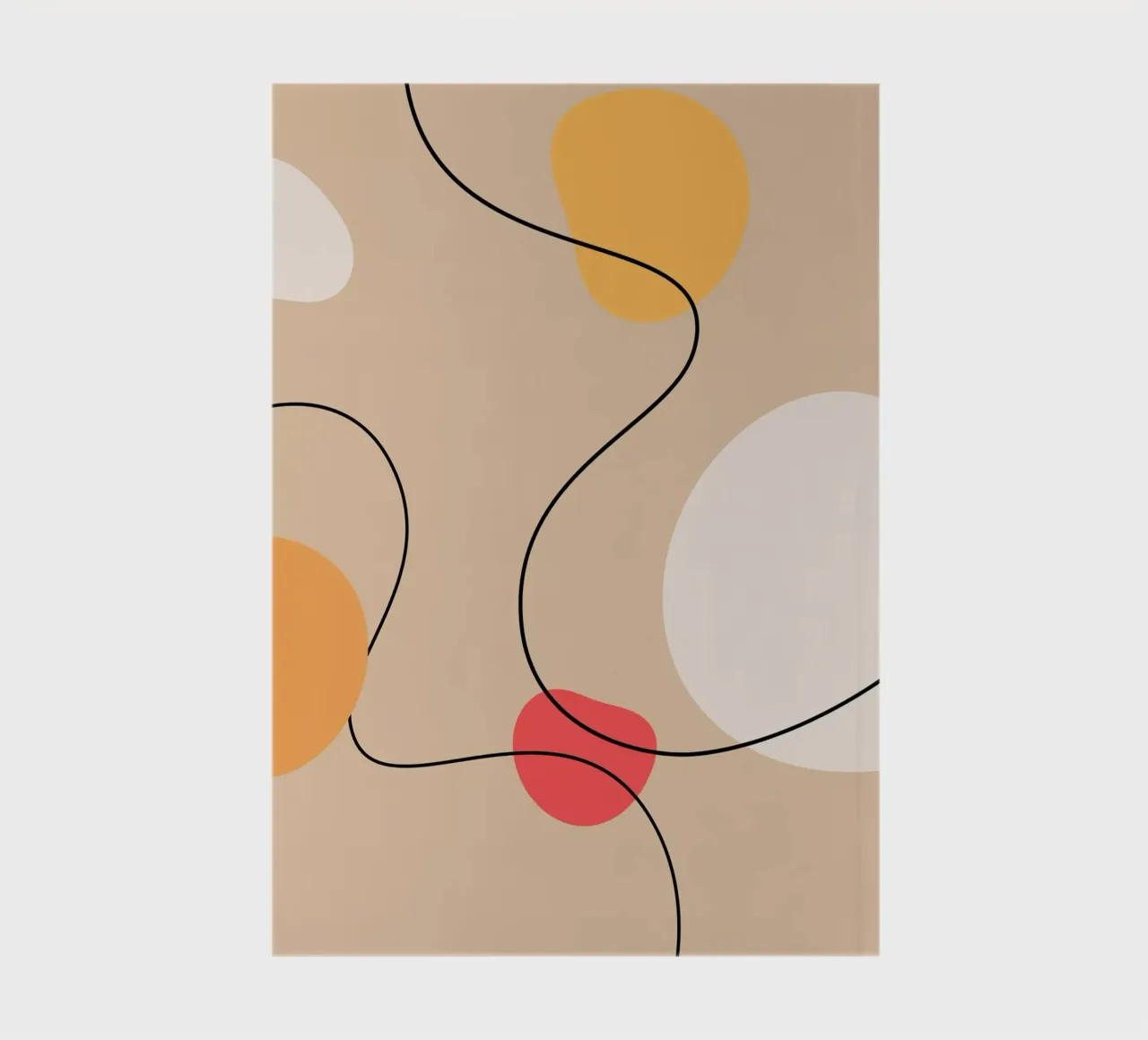 Abstract Art Poster | Modern Digital Print | Minimalist notebook by PrintCessStudio