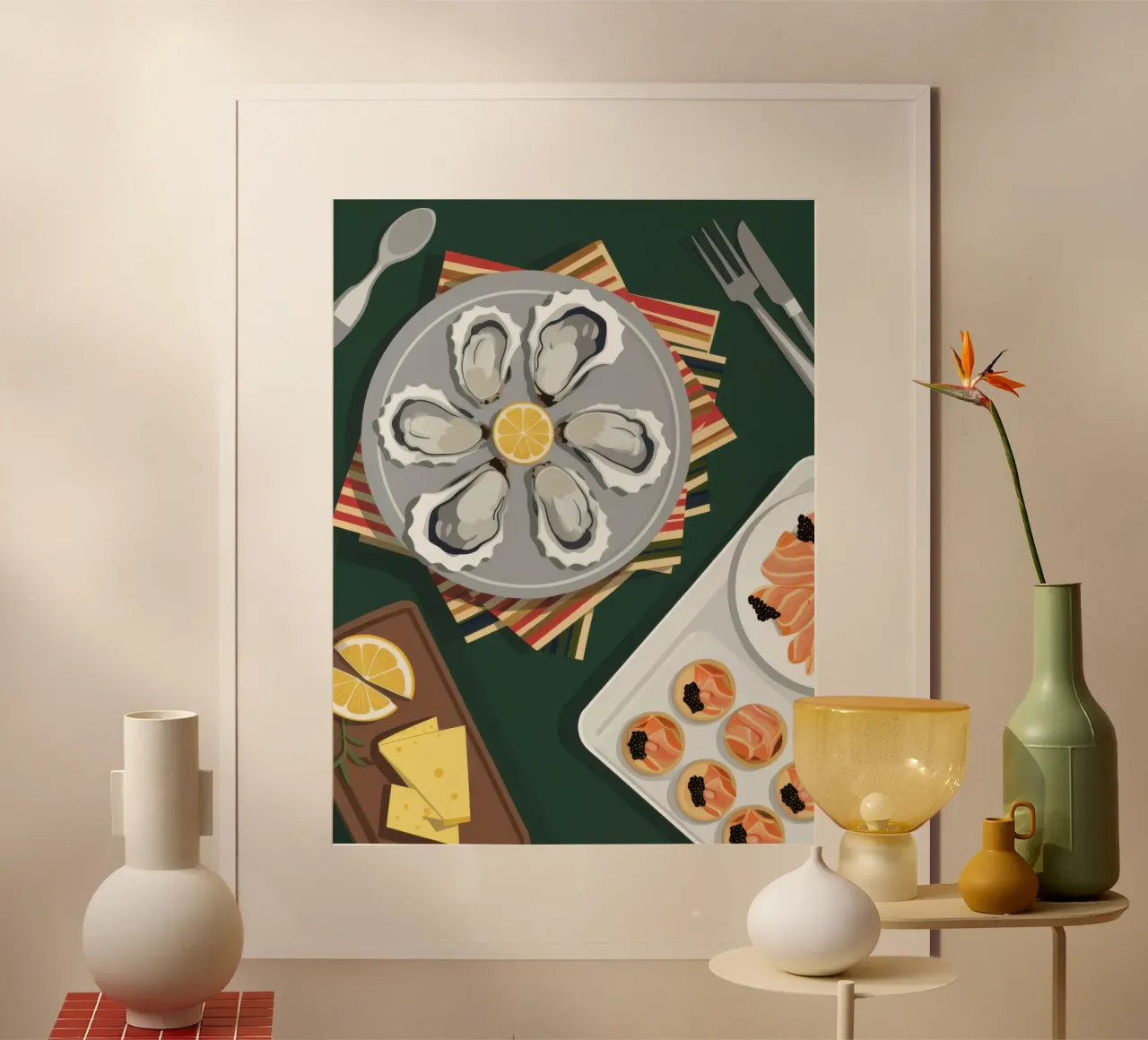 Delizia al piatto di frutti di mare poster da Frame Aura