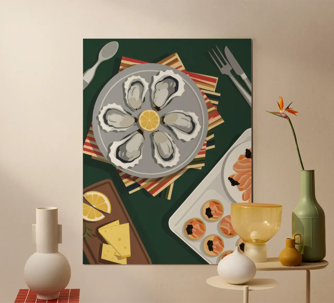 Delizia al piatto di frutti di mare poster da Frame Aura