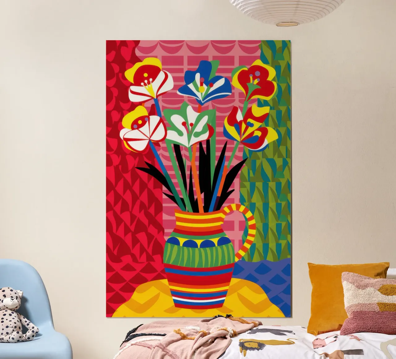 Bouquet floreale vibrante poster da Frame Aura
