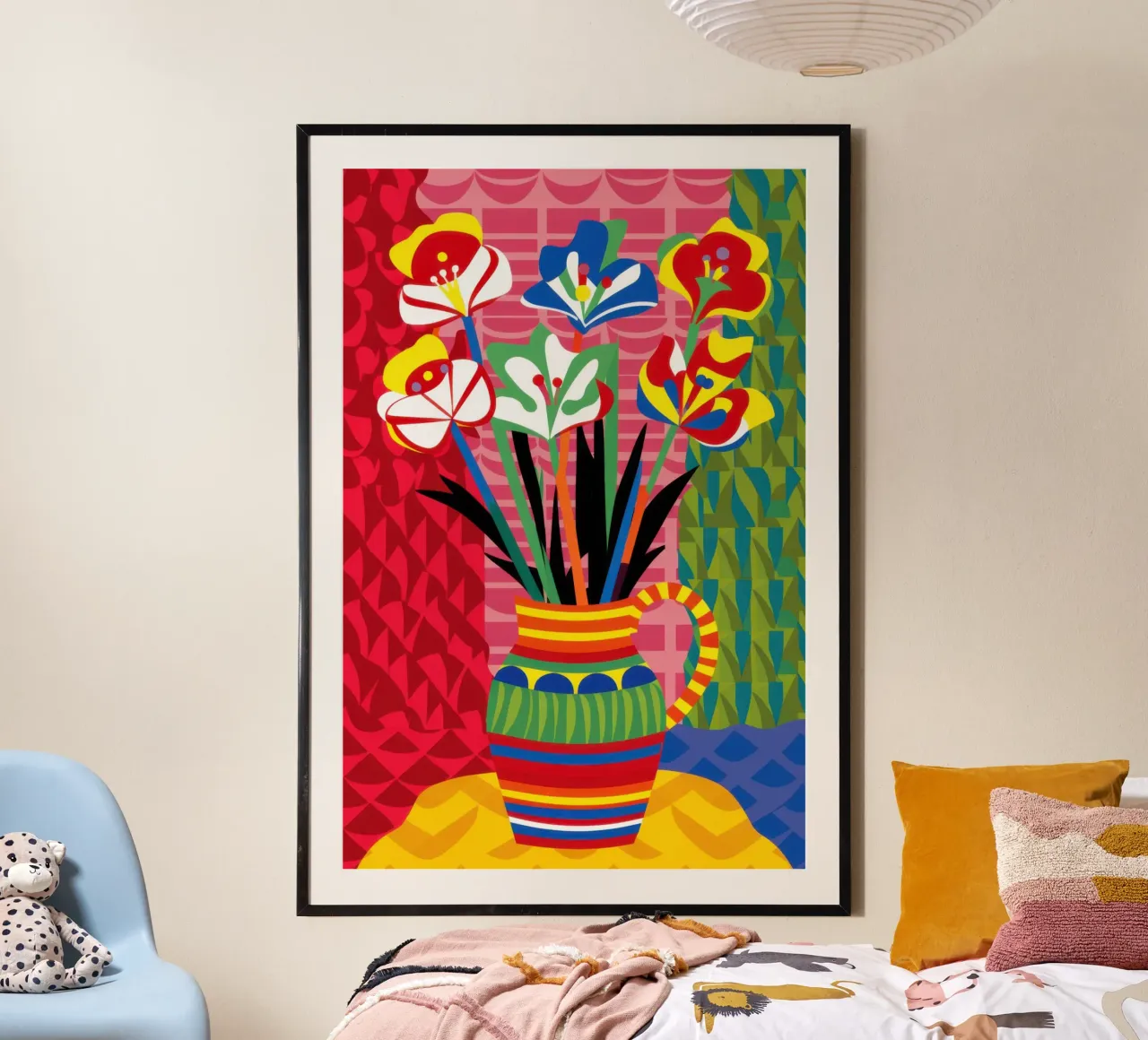 Bouquet floreale vibrante poster da Frame Aura