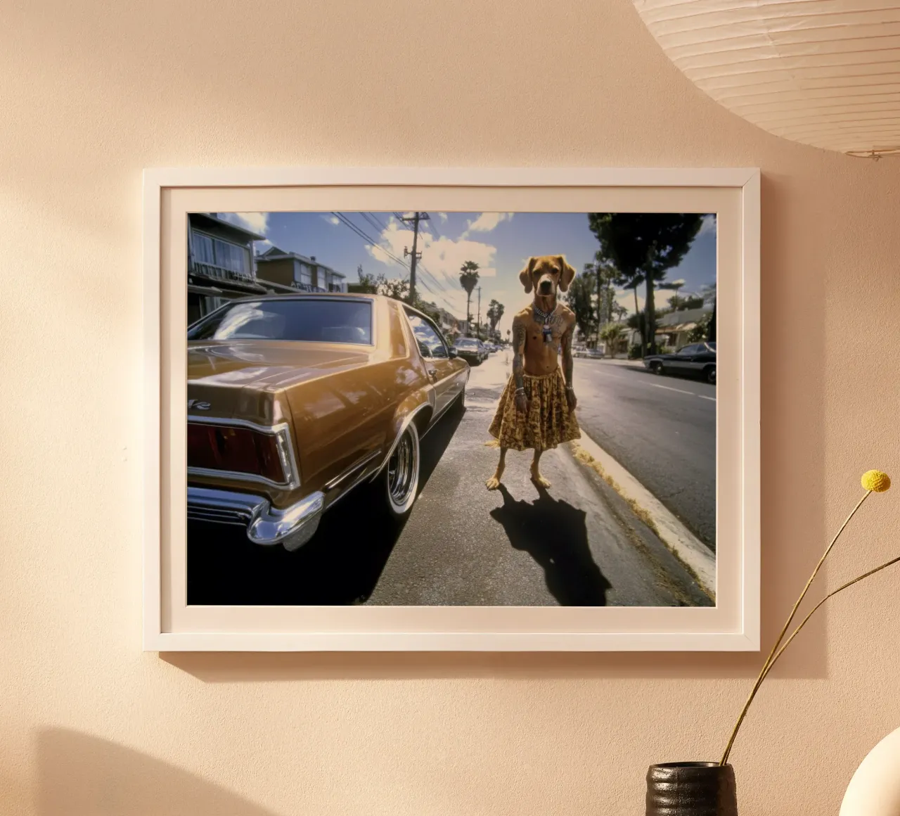Zack poster avec cadre en aluminium de Affiches Chien Originales – Dogland