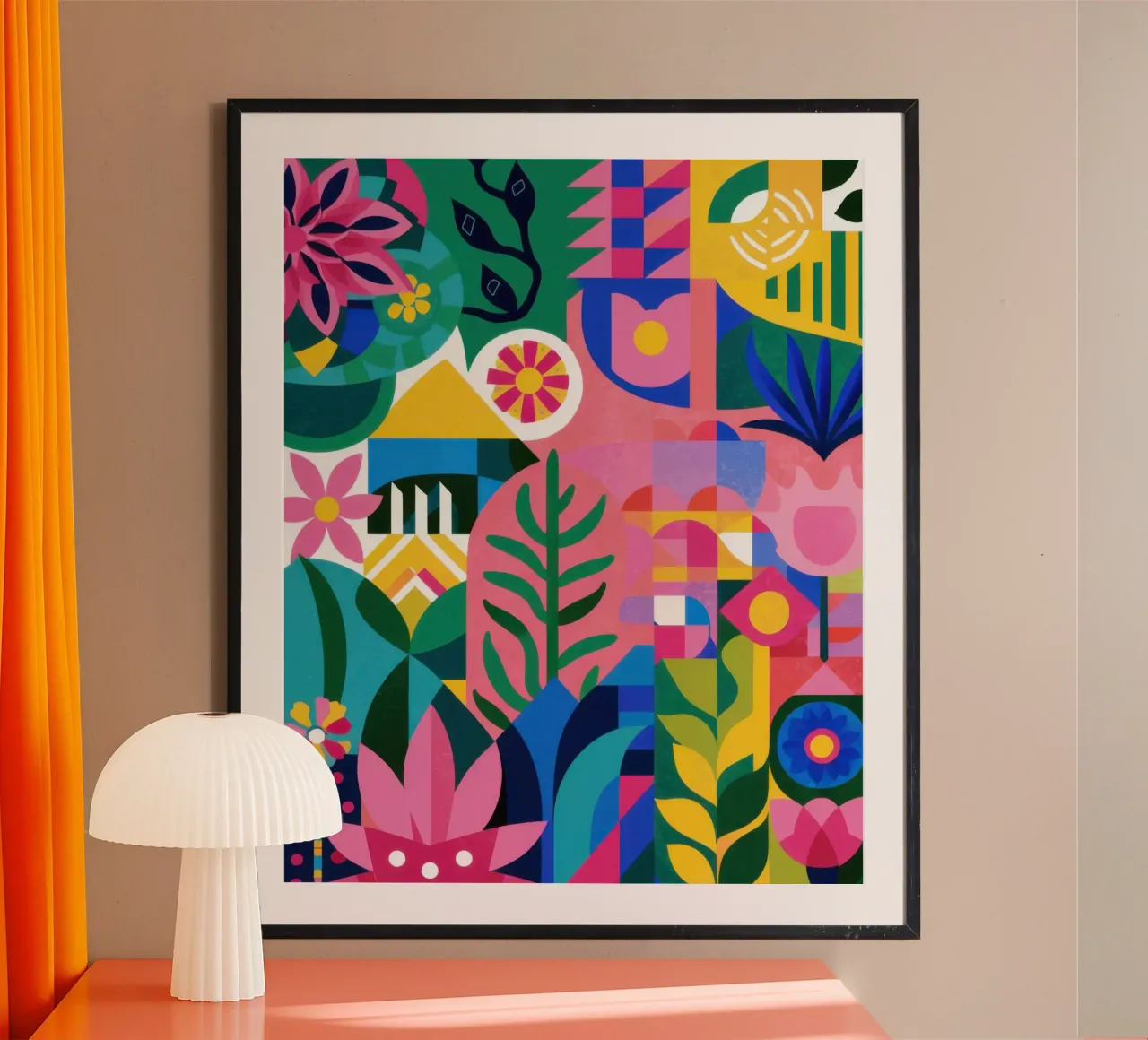 Levendig abstract carnaval poster van Sure Paint
