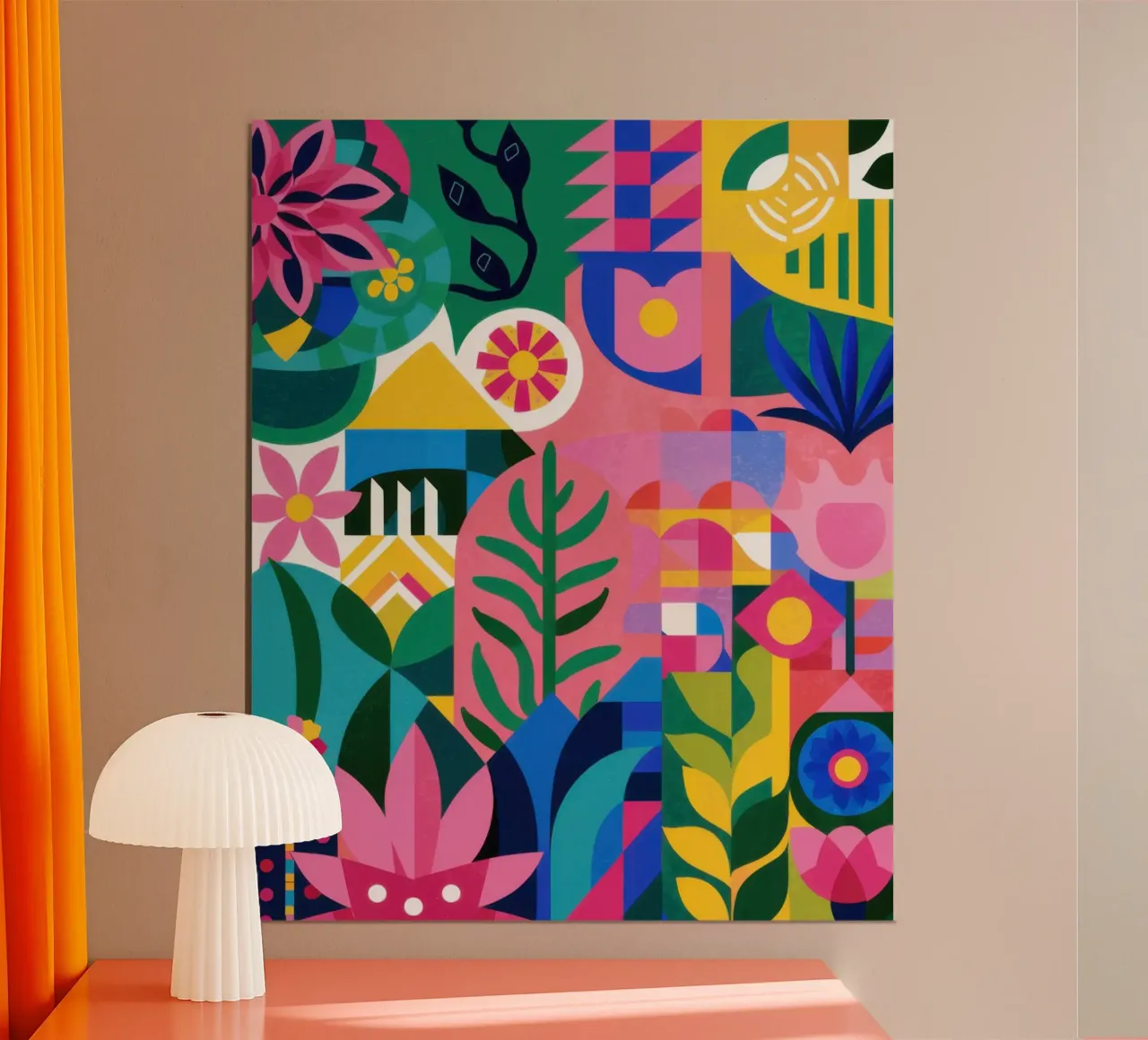 Levendig abstract carnaval poster van Sure Paint