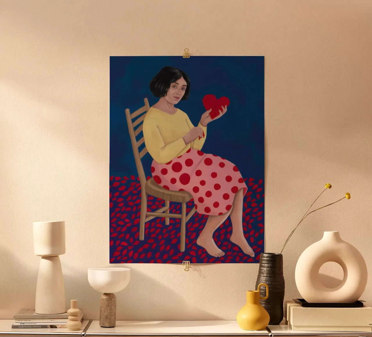Lettera d'amore a pois poster da Frame Aura