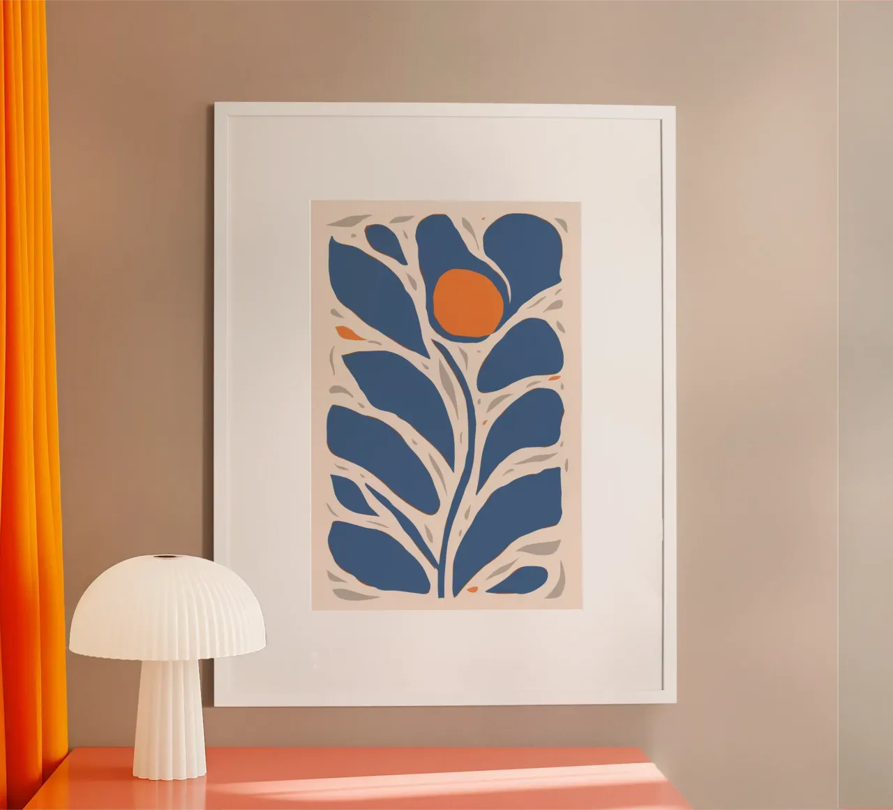 Forma botanica azzurra poster da Sure Paint
