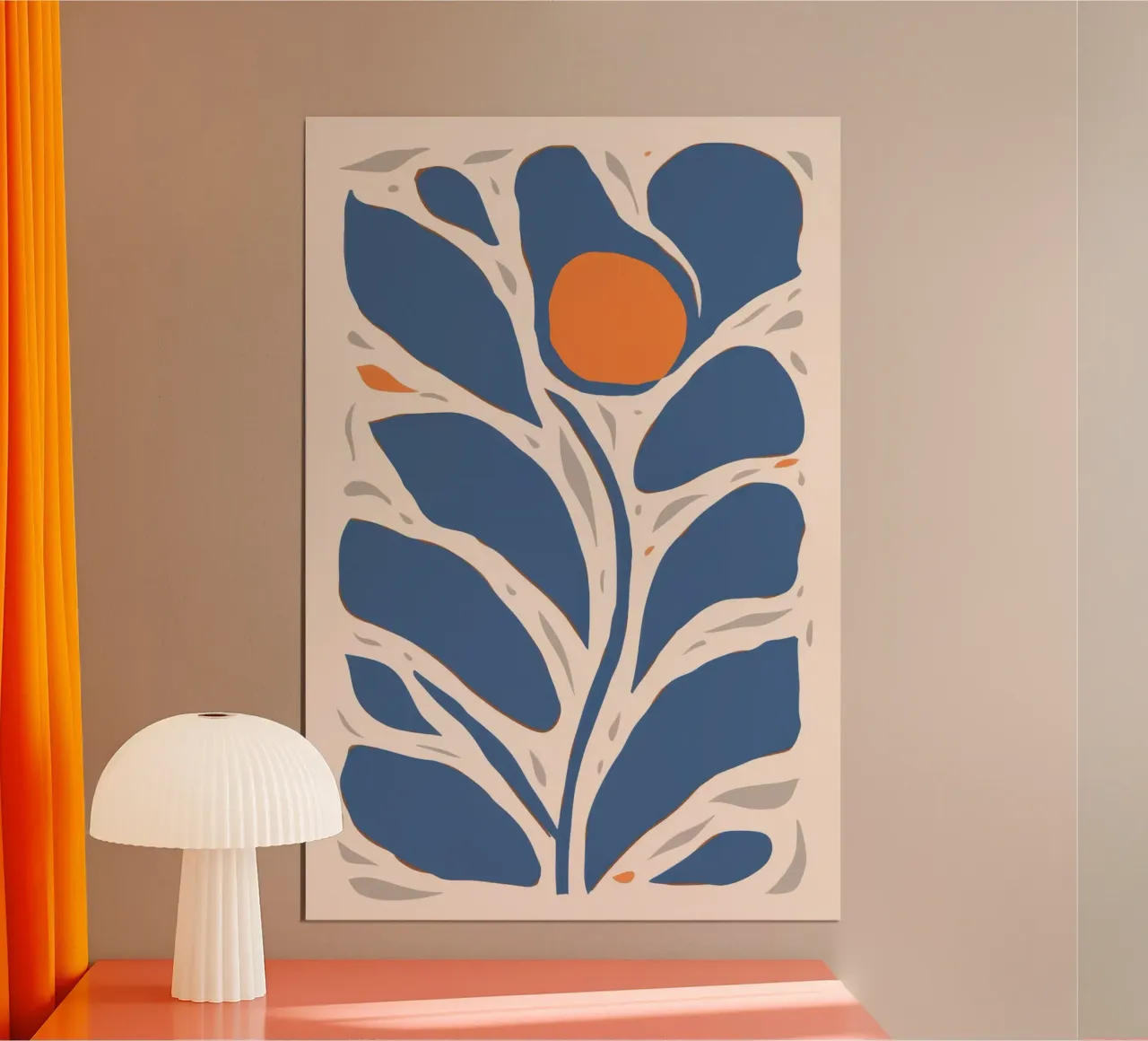 Forma botanica azzurra poster da Sure Paint