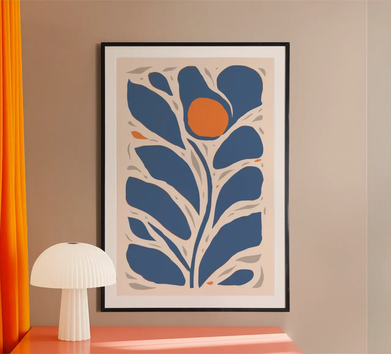 Forma botanica azzurra poster da Sure Paint