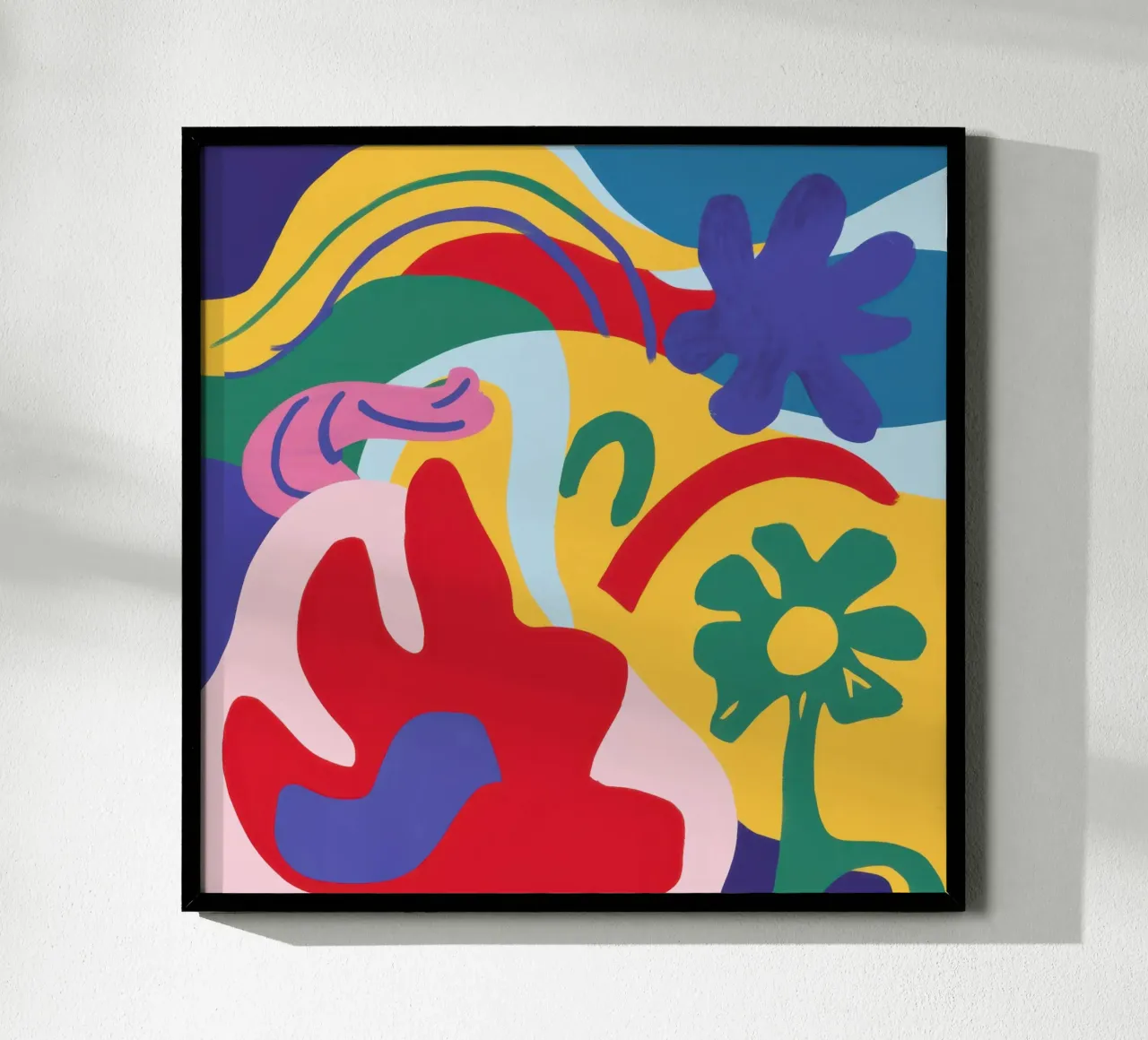 Forme ispirate a Maraoui poster con telaio in legno da Frame Aura