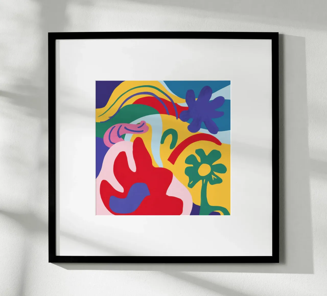 Forme ispirate a Maraoui poster con telaio in legno da Frame Aura
