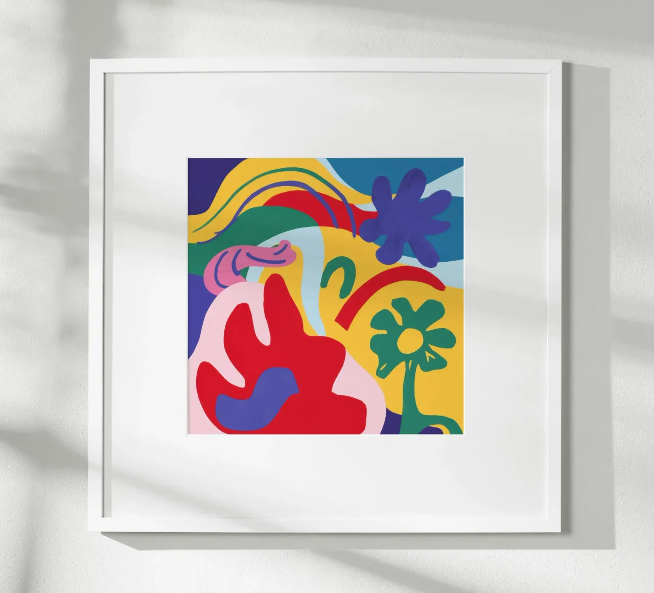 Forme ispirate a Maraoui poster con telaio in legno da Frame Aura