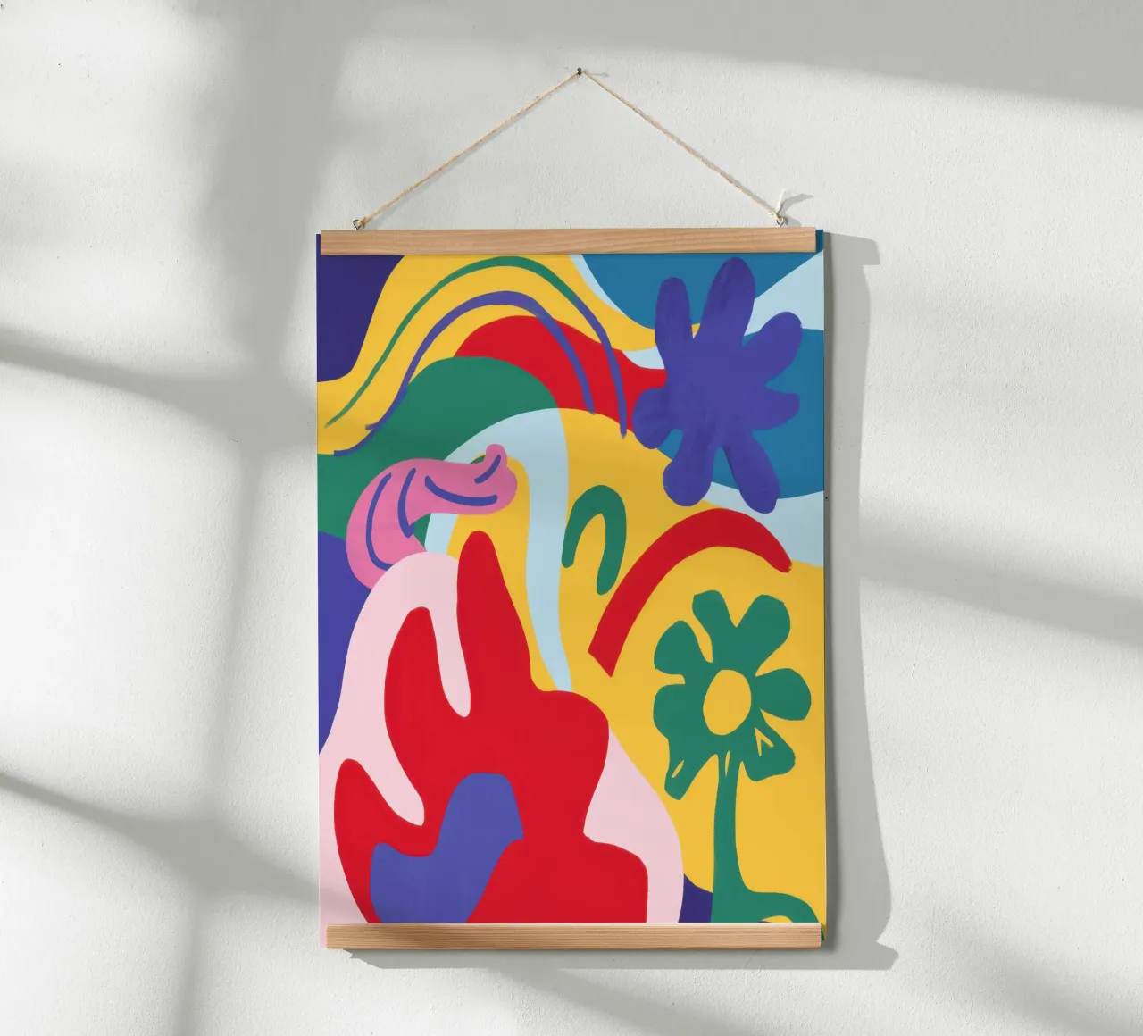 Forme ispirate a Maraoui poster con telaio in legno da Frame Aura