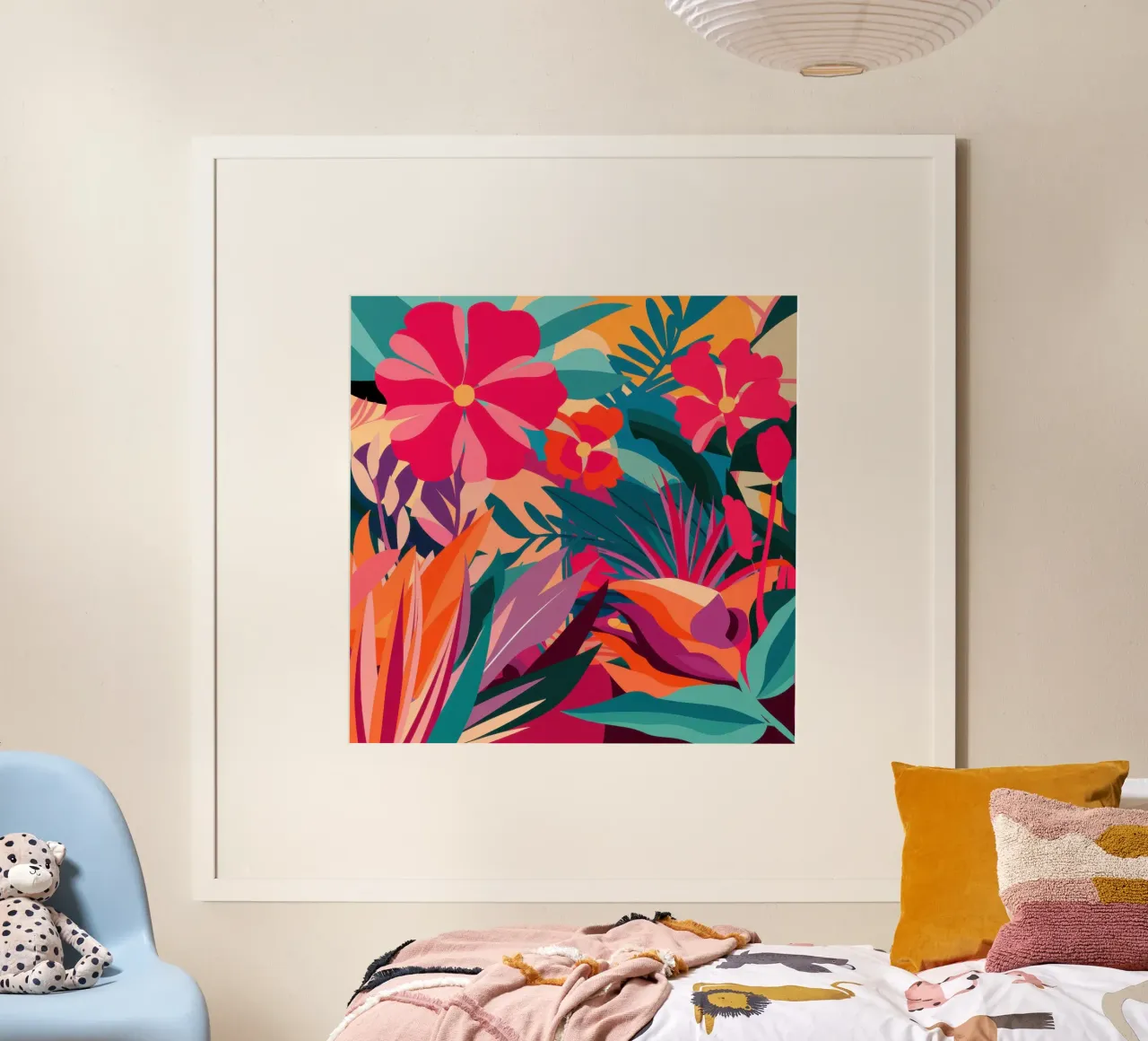 Esplosione floreale cremisi poster da Sure Paint