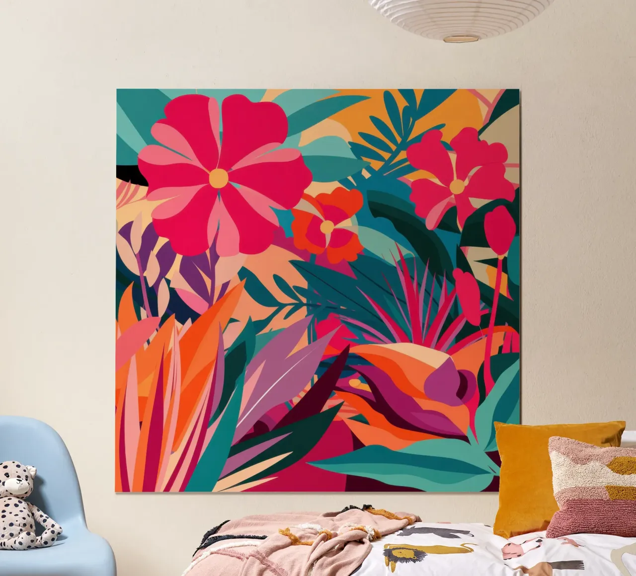 Esplosione floreale cremisi poster da Sure Paint
