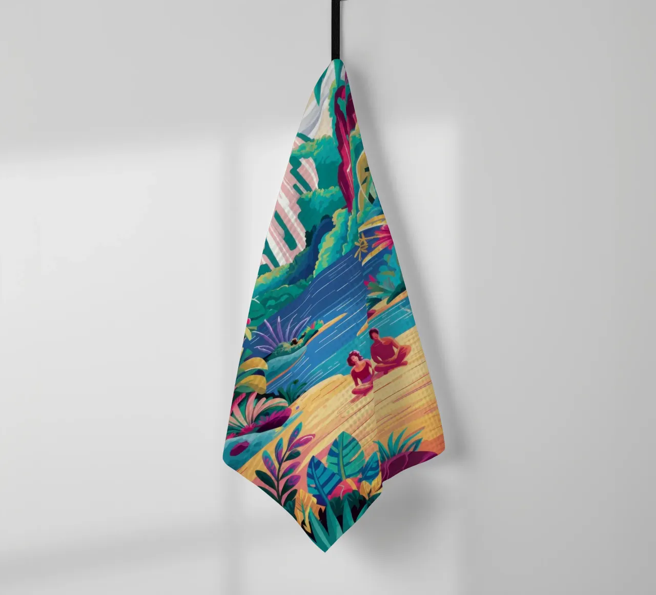 Lagon de la jungle cachée torchon de Frame Aura
