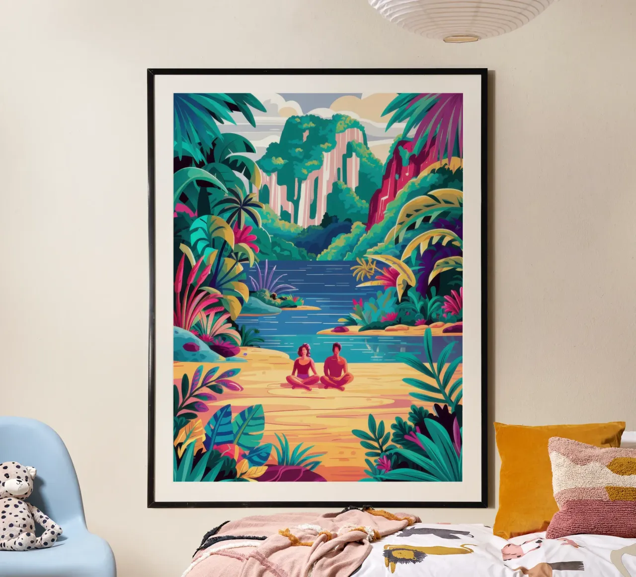 Laguna oculta en la jungla poster de Frame Aura