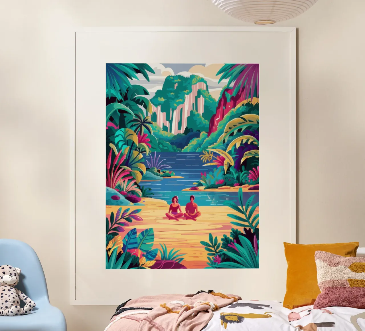 Laguna oculta en la jungla poster de Frame Aura