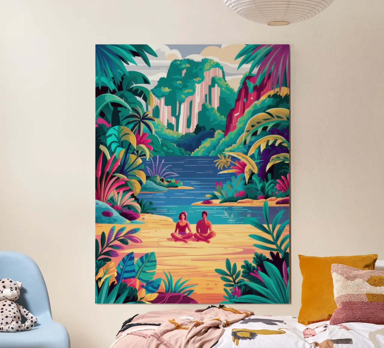 Laguna oculta en la jungla poster de Frame Aura