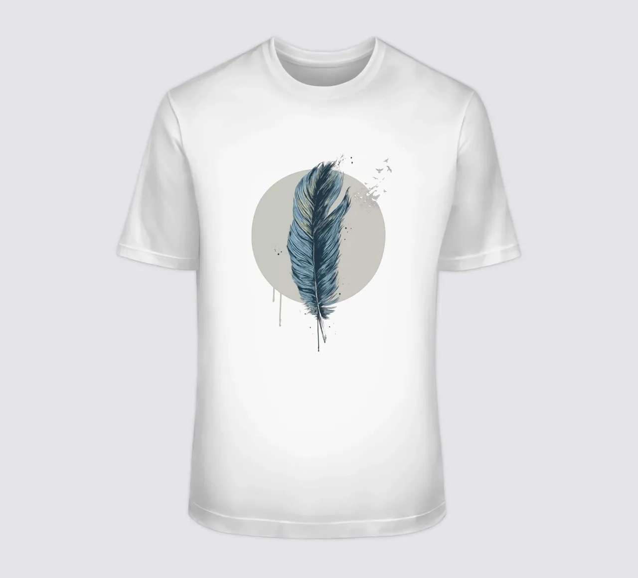 Feather in a circle II t-shirt by Balazs Solti