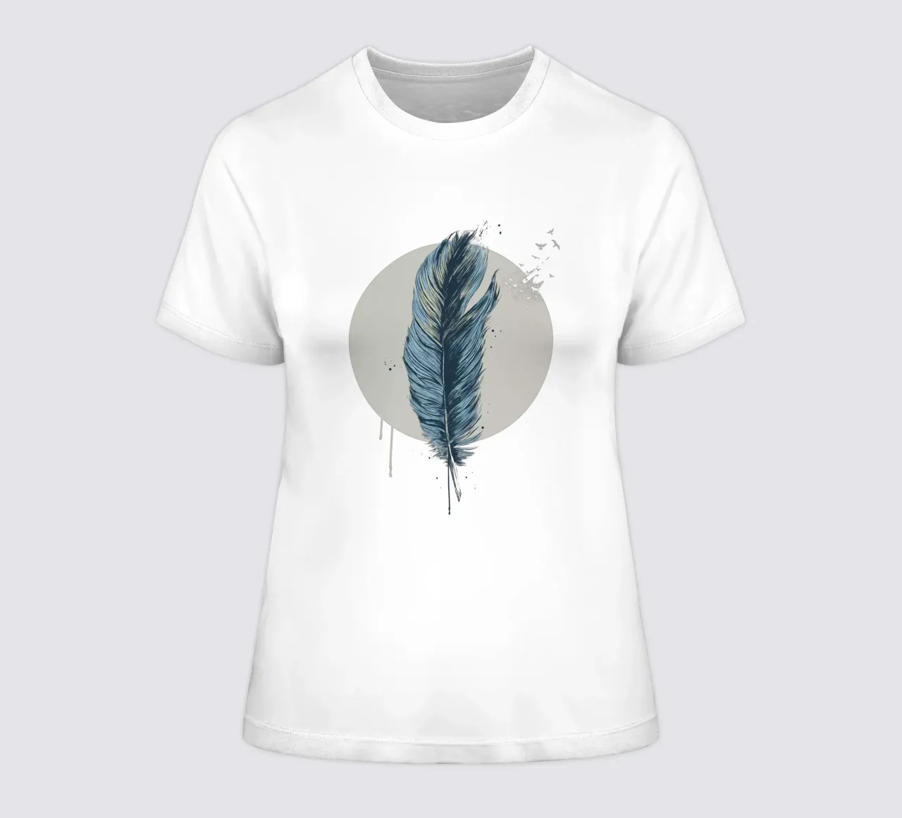 Feather in a circle II t-shirt da donna da Balazs Solti